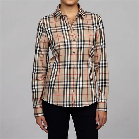 burberry polo shirt womens sale|burberry plaid women's shirt.